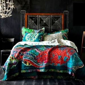 Anthropologie Distant Voyage Reversible Quilt - Queen